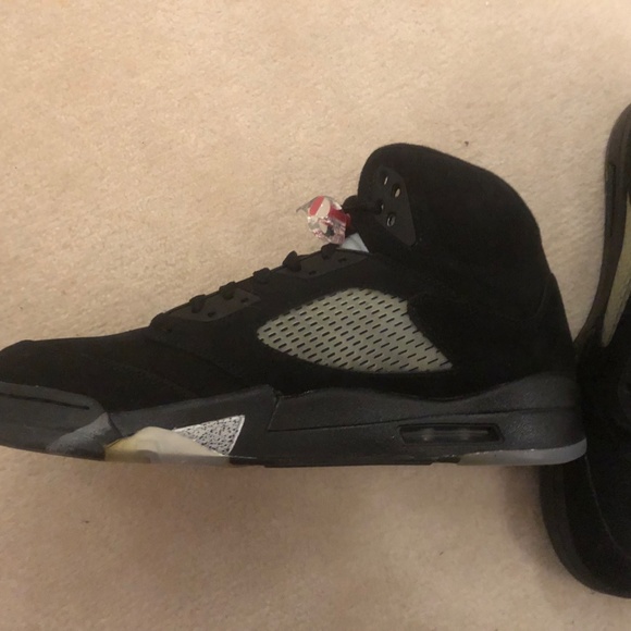 Nike AIR Jordan 5 Retro Mens 136027-010 (15, Black/Varsity RED-Metallic Silver) main image 8
